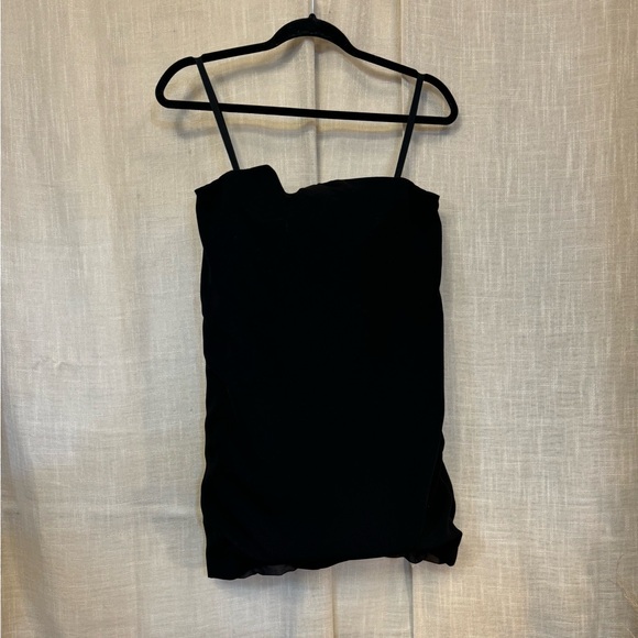 Tibi Squiggly Strapless Mini Dress in Black Size 6 - Picture 8 of 16